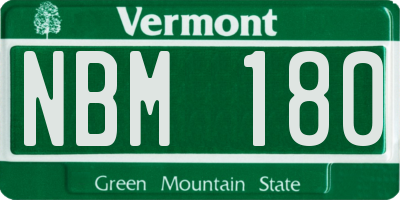 VT license plate NBM180