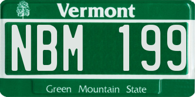 VT license plate NBM199
