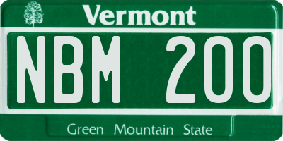 VT license plate NBM200