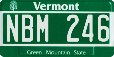 VT license plate NBM246