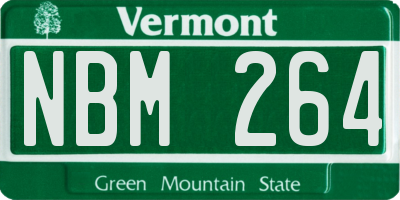 VT license plate NBM264