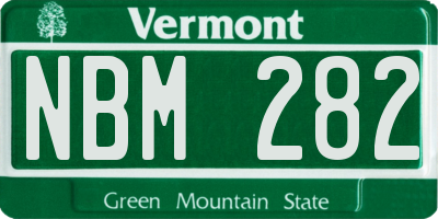 VT license plate NBM282