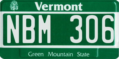 VT license plate NBM306