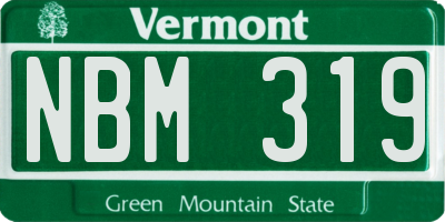 VT license plate NBM319