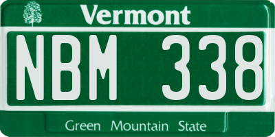VT license plate NBM338