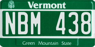 VT license plate NBM438