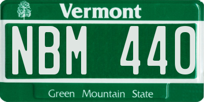 VT license plate NBM440