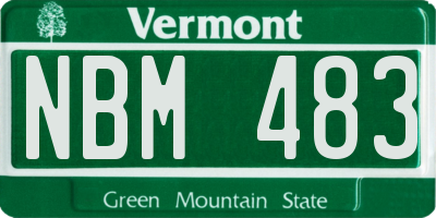 VT license plate NBM483