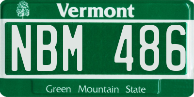 VT license plate NBM486