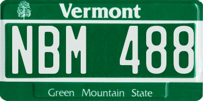 VT license plate NBM488