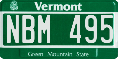 VT license plate NBM495