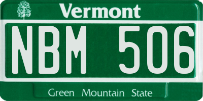 VT license plate NBM506