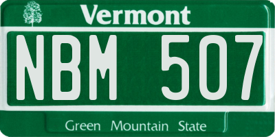 VT license plate NBM507