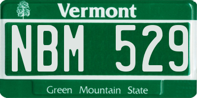 VT license plate NBM529
