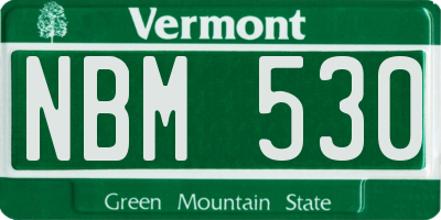 VT license plate NBM530