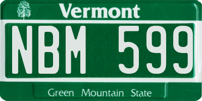 VT license plate NBM599