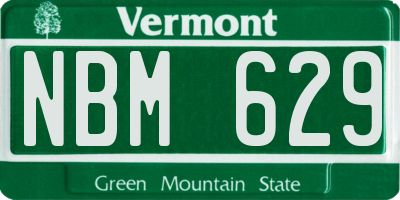 VT license plate NBM629