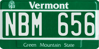 VT license plate NBM656