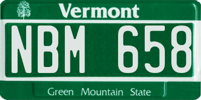 VT license plate NBM658
