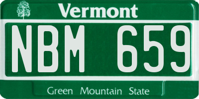 VT license plate NBM659