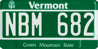 VT license plate NBM682