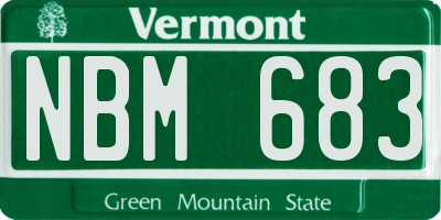 VT license plate NBM683