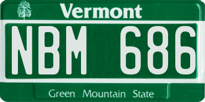 VT license plate NBM686