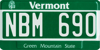 VT license plate NBM690