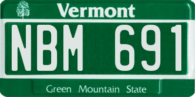 VT license plate NBM691