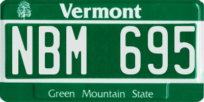 VT license plate NBM695