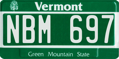 VT license plate NBM697