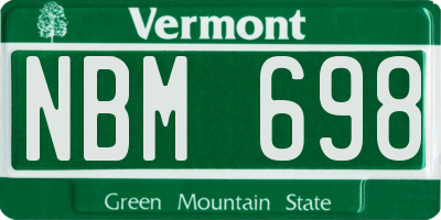 VT license plate NBM698