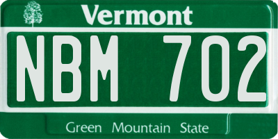 VT license plate NBM702
