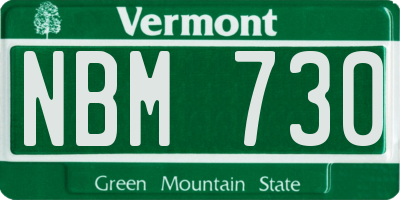 VT license plate NBM730