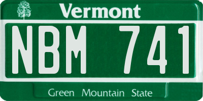 VT license plate NBM741