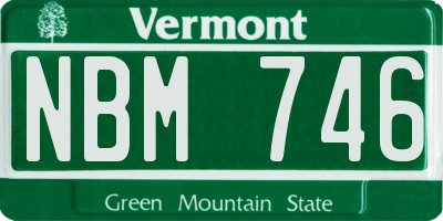 VT license plate NBM746