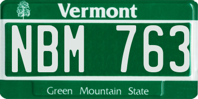 VT license plate NBM763