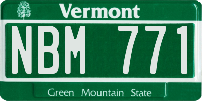 VT license plate NBM771
