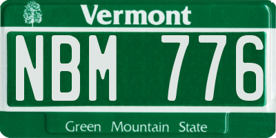 VT license plate NBM776