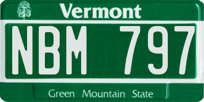 VT license plate NBM797