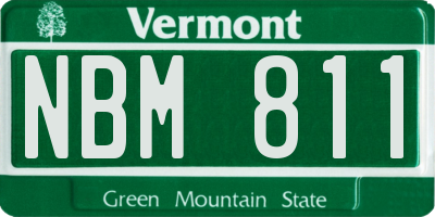 VT license plate NBM811