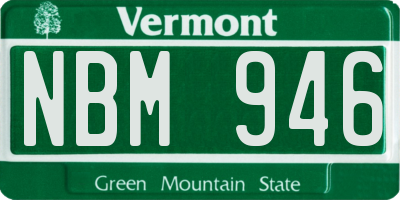 VT license plate NBM946