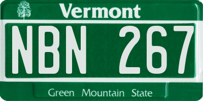 VT license plate NBN267