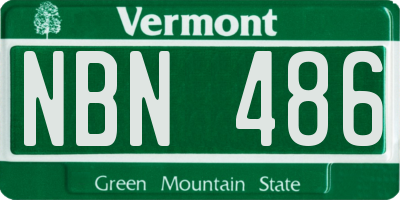 VT license plate NBN486
