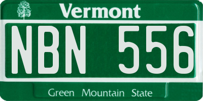 VT license plate NBN556