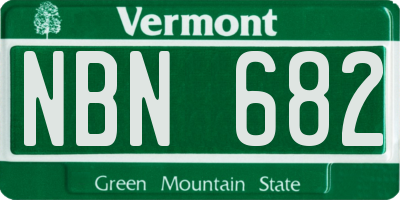 VT license plate NBN682