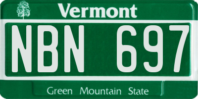 VT license plate NBN697