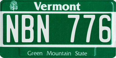 VT license plate NBN776