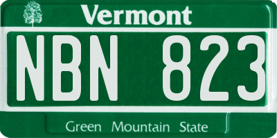 VT license plate NBN823