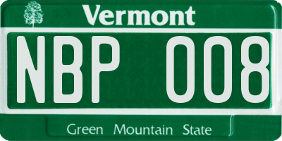 VT license plate NBP008
